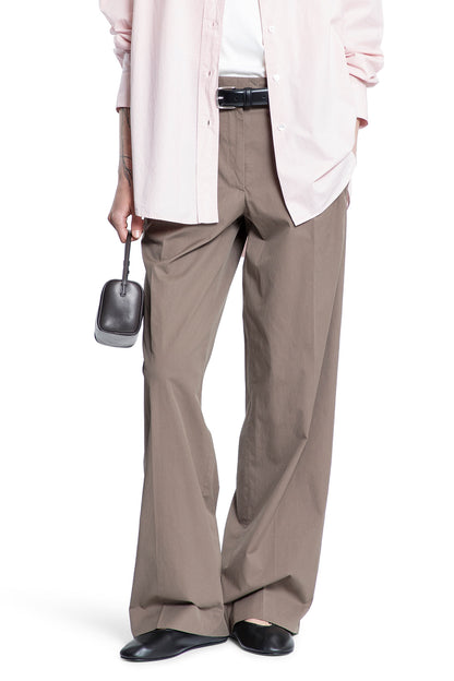 THE ROW WOMAN BROWN TROUSERS