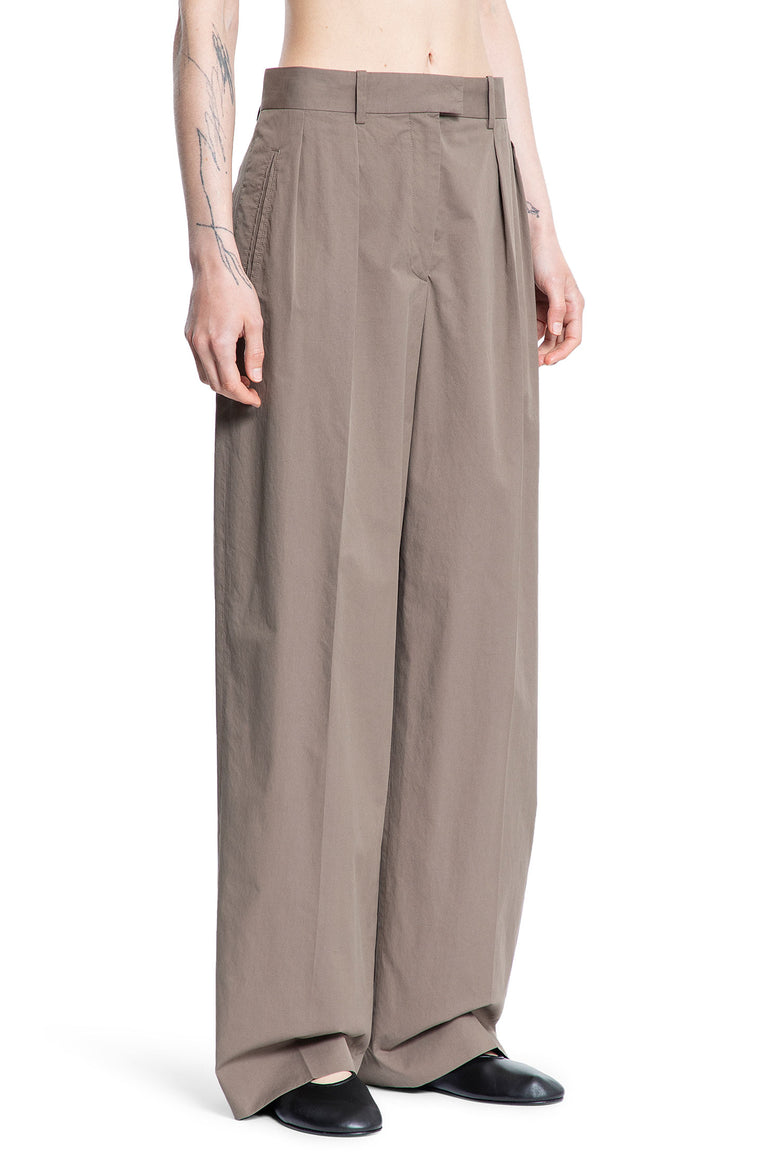 THE ROW WOMAN BROWN TROUSERS