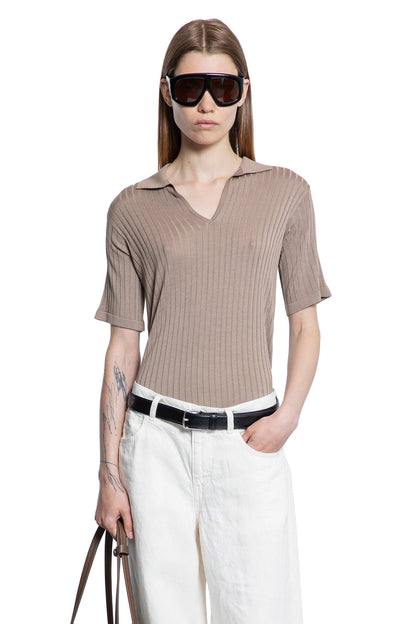 THE ROW WOMAN BEIGE T-SHIRTS & TANK TOPS