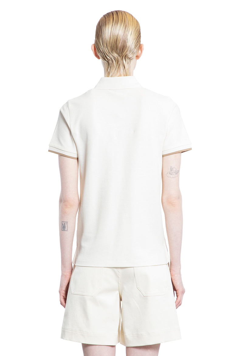 MONCLER WOMAN OFF-WHITE T-SHIRTS & TANK TOPS