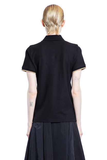 MONCLER WOMAN BLACK T-SHIRTS & TANK TOPS