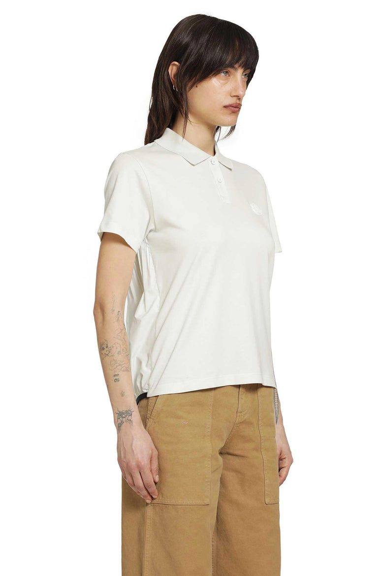 
              Pleated Back Short Sleeve Polo Shirt
            