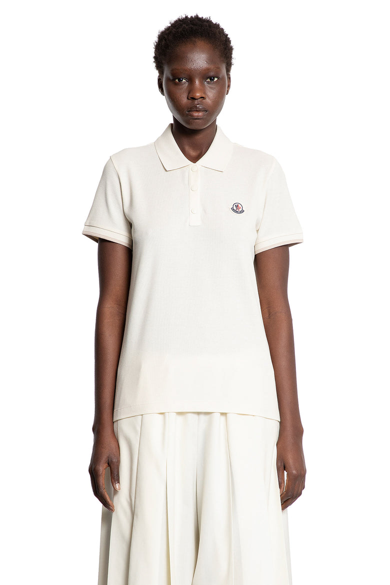 MONCLER WOMAN WHITE T-SHIRTS & TANK TOPS