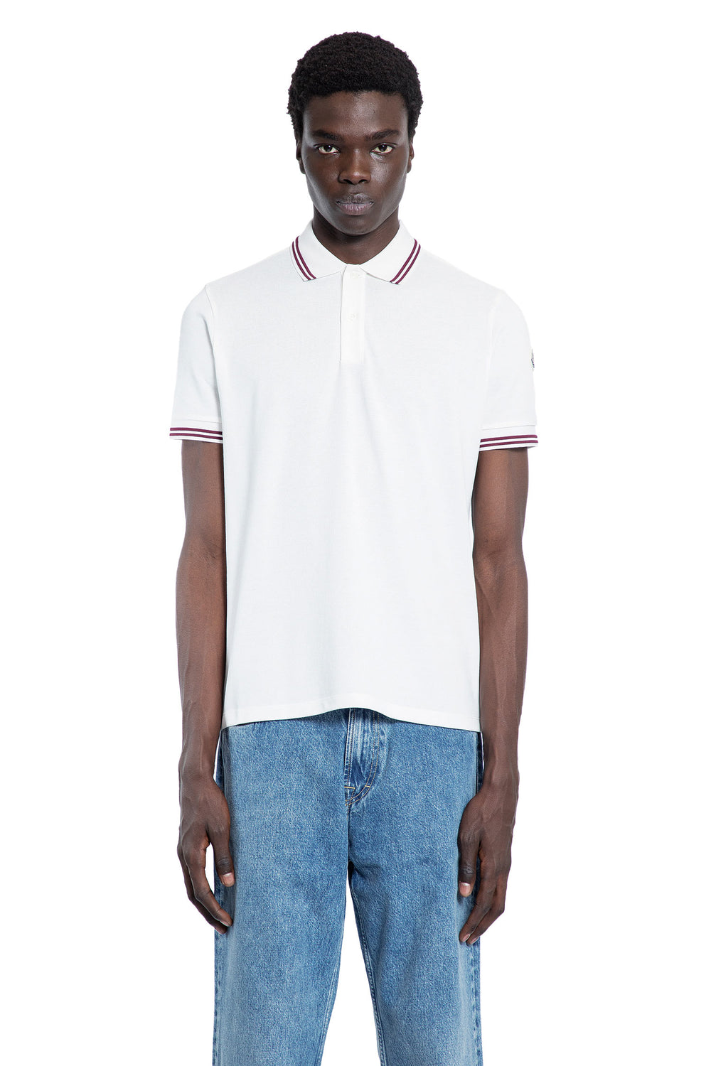 MONCLER MAN WHITE T-SHIRTS & TANK TOPS