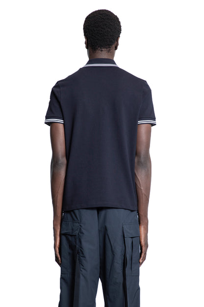 MONCLER MAN BLUE T-SHIRTS & TANK TOPS