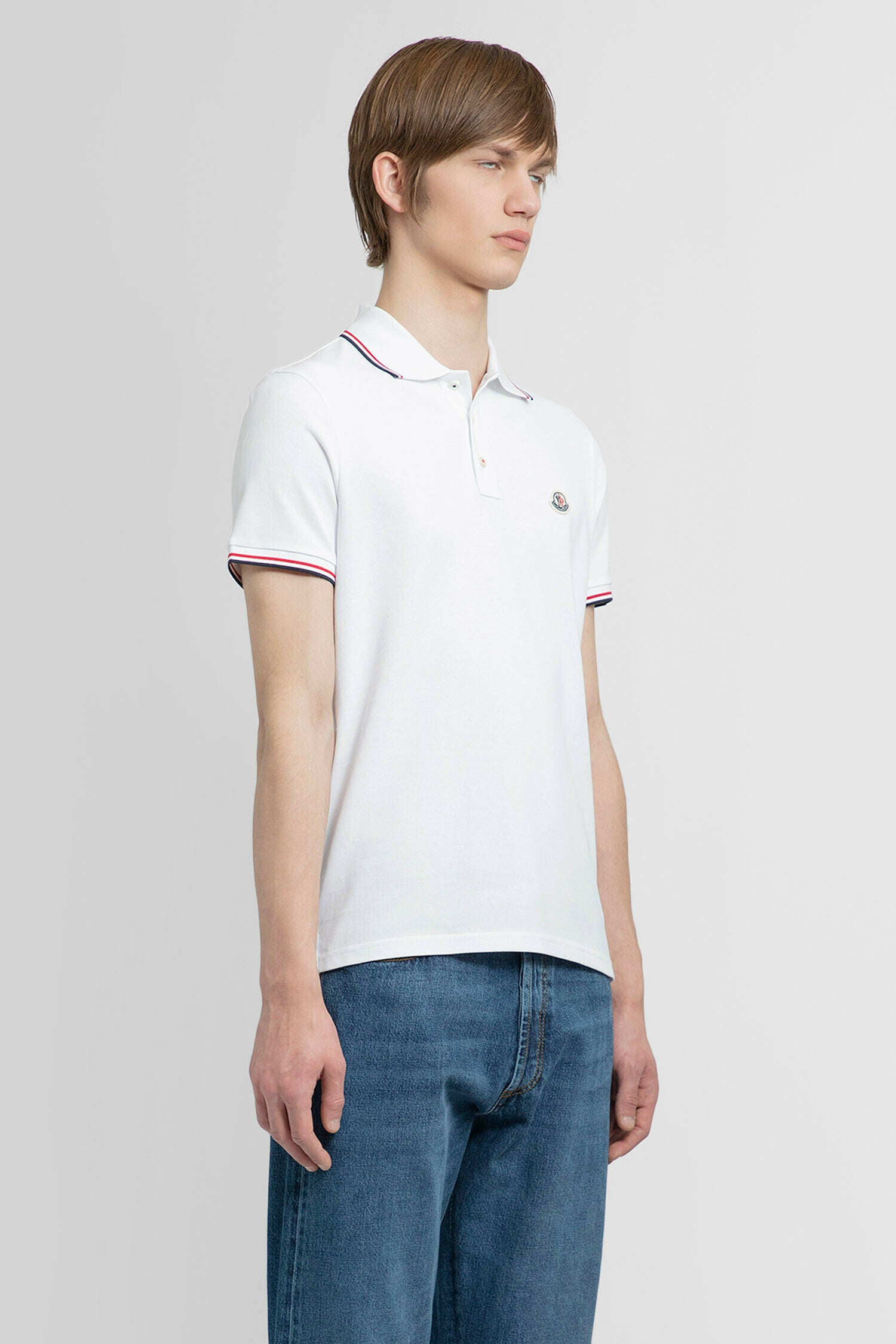 MONCLER MAN WHITE T-SHIRTS & TANK TOPS