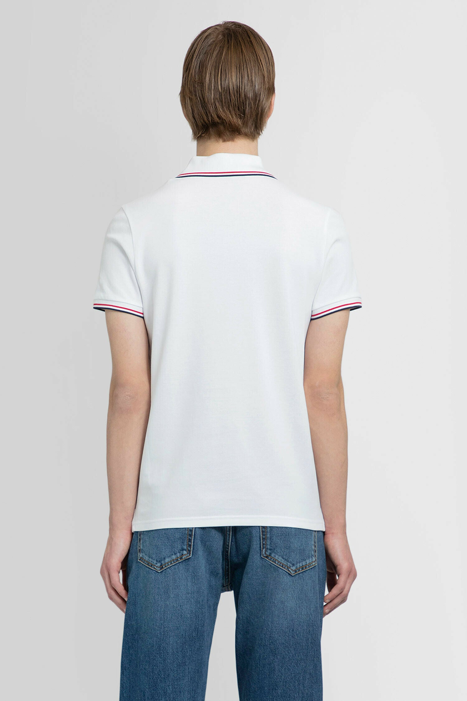 MONCLER MAN WHITE T-SHIRTS & TANK TOPS