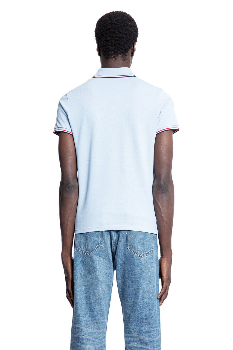 MONCLER MAN BLUE T-SHIRTS & TANK TOPS