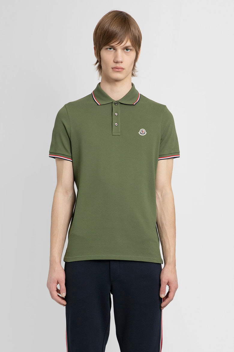 MONCLER MAN GREEN T-SHIRTS & TANK TOPS