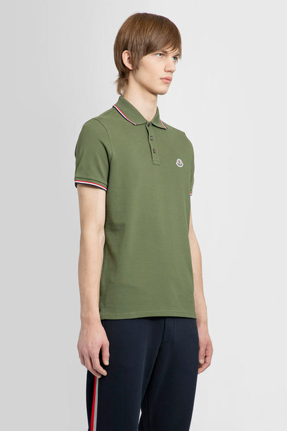 MONCLER MAN GREEN T-SHIRTS & TANK TOPS