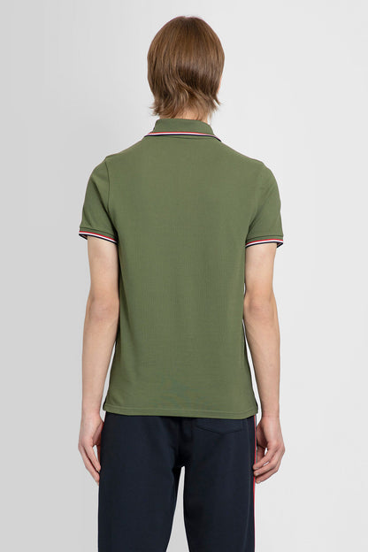 MONCLER MAN GREEN T-SHIRTS & TANK TOPS