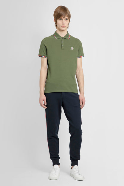 MONCLER MAN GREEN T-SHIRTS & TANK TOPS