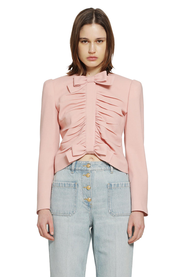 
              Cropped Jacket in Crispy Light Wool
            