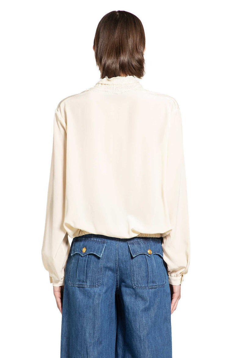 VALENTINO Lace Neck Blouse woman