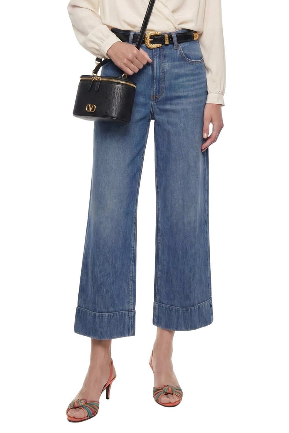 VALENTINO Cropped Flare Jeans woman