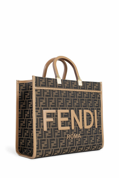 FENDI WOMAN BROWN TOTE BAGS