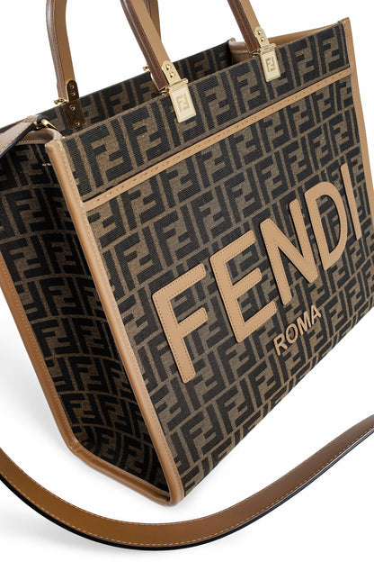 FENDI WOMAN BROWN TOTE BAGS