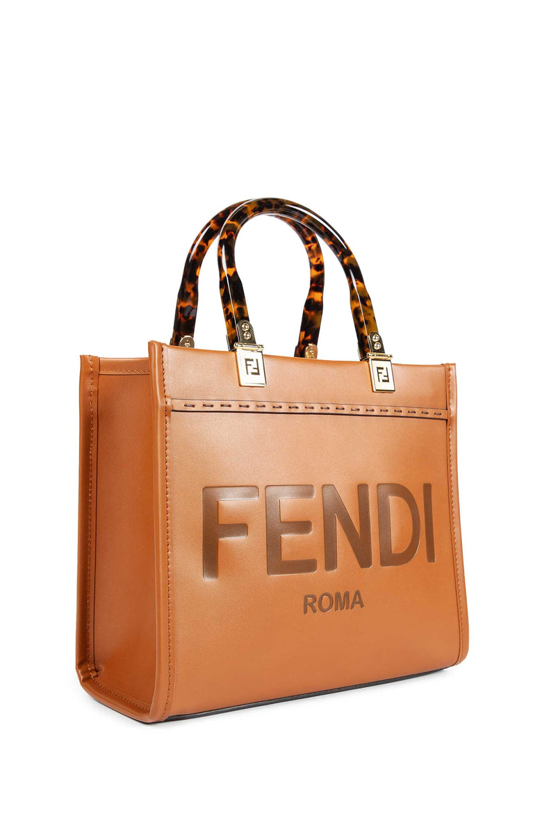 FENDI WOMAN BROWN TOP HANDLE BAGS