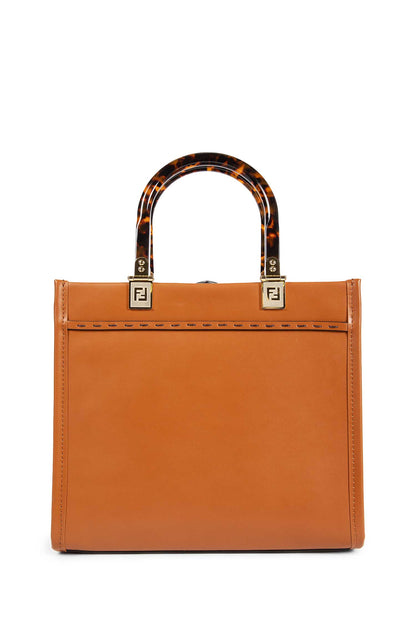 FENDI WOMAN BROWN TOP HANDLE BAGS