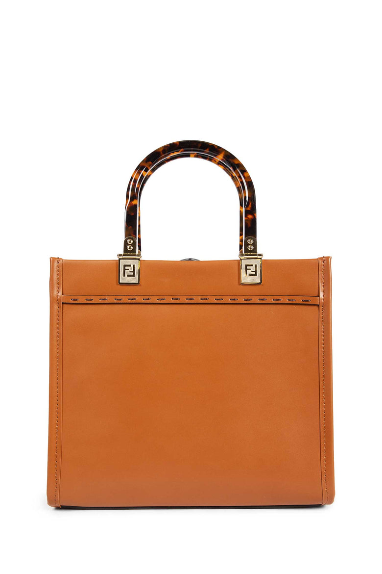 FENDI WOMAN BROWN TOP HANDLE BAGS
