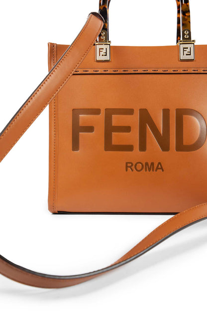 FENDI WOMAN BROWN TOP HANDLE BAGS