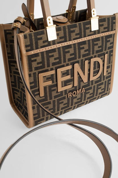 FENDI WOMAN BROWN TOTE BAGS