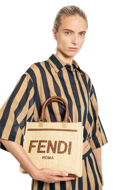 FENDI WOMAN BEIGE TOTE BAGS