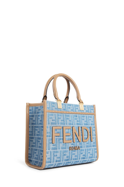 FENDI WOMAN BLUE TOP HANDLE BAGS