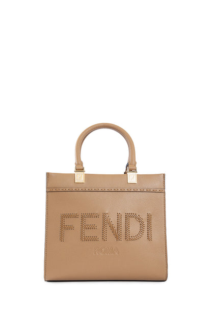 FENDI WOMAN BEIGE TOTE BAGS