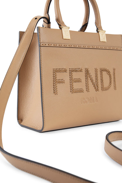 FENDI WOMAN BEIGE TOP HANDLE BAGS