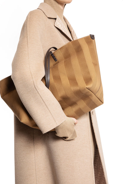 FENDI WOMAN BEIGE TOTE BAGS