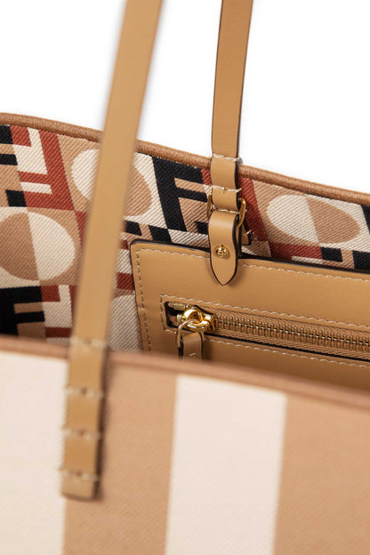 FENDI WOMAN BEIGE TOTE BAGS