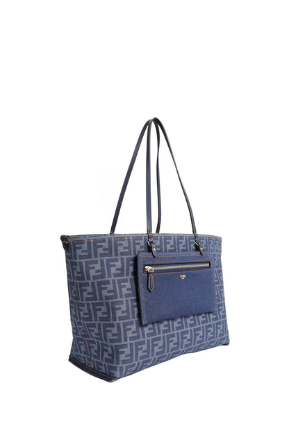 FF Denim Jacquard Reversible Tote Bag