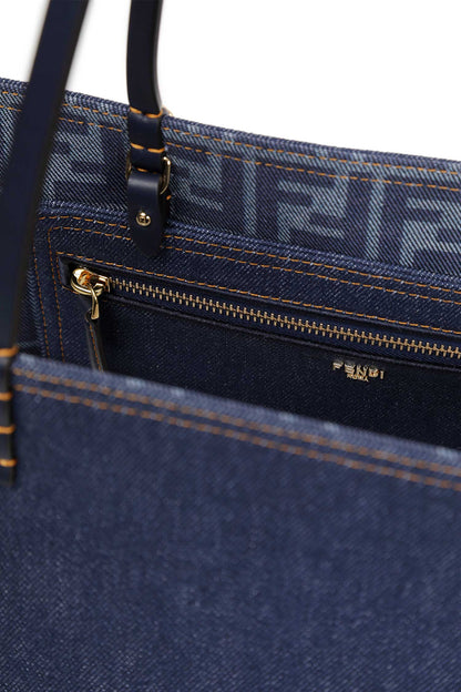 FF Denim Jacquard Reversible Tote Bag