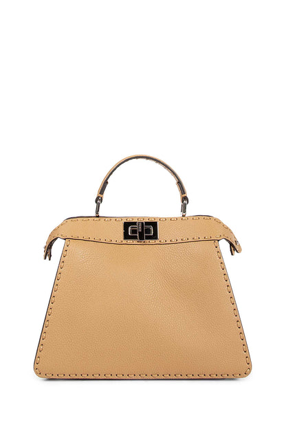 FENDI WOMAN BEIGE TOP HANDLE BAGS