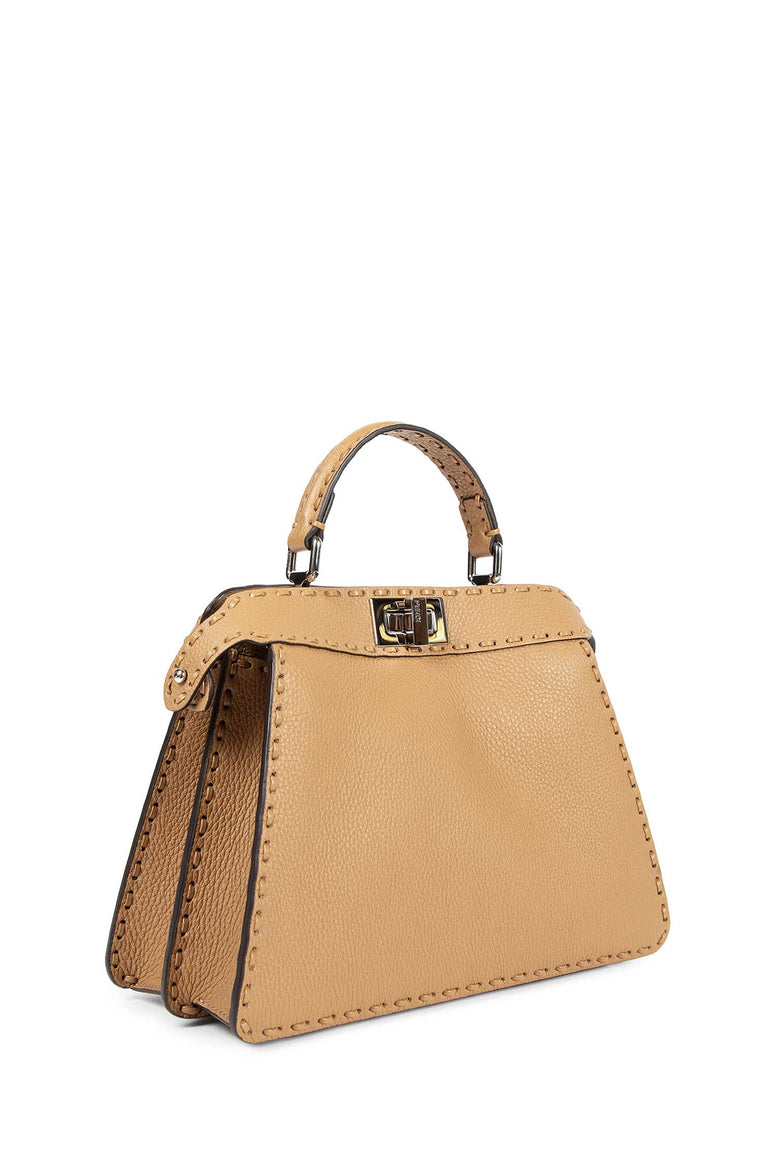 FENDI WOMAN BEIGE TOP HANDLE BAGS