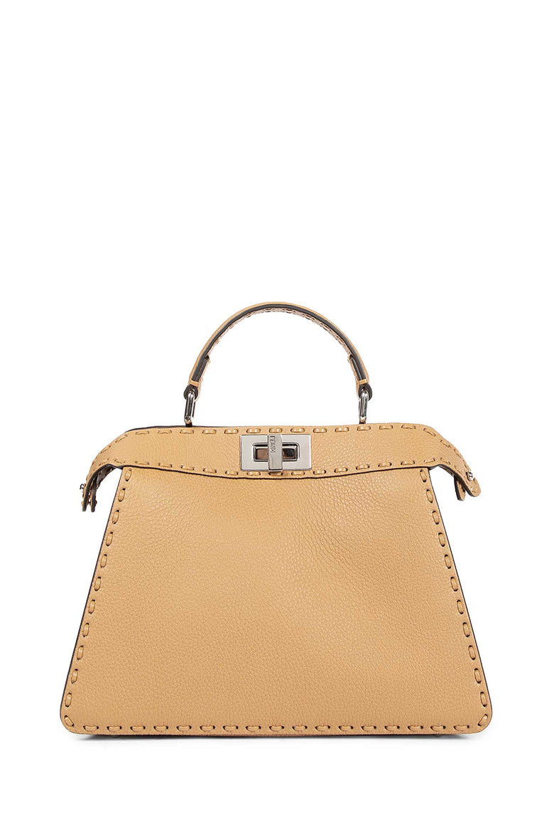 FENDI WOMAN BEIGE TOP HANDLE BAGS