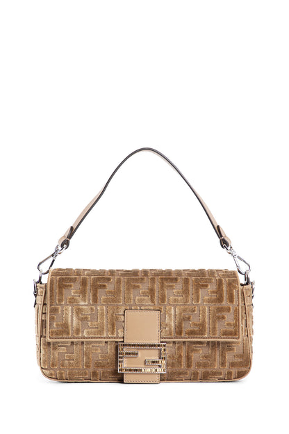 Medium FF Velvet Baguette Bag