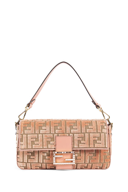 FF Jacquard Velvet Baguette Bag