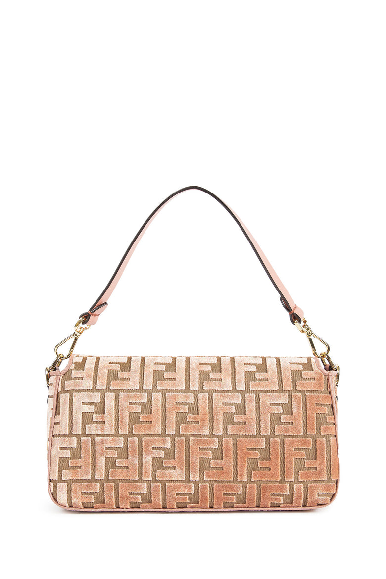 FF Jacquard Velvet Baguette Bag