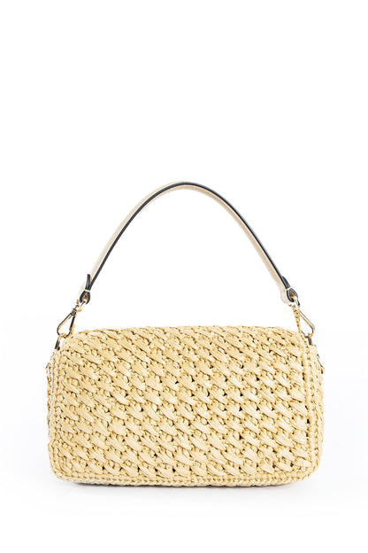 Crochet Raffia Baguette bag
