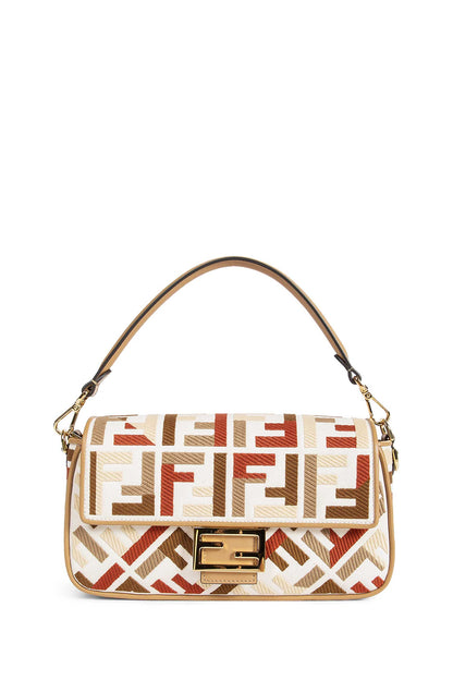 FENDI WOMAN WHITE SHOULDER BAGS