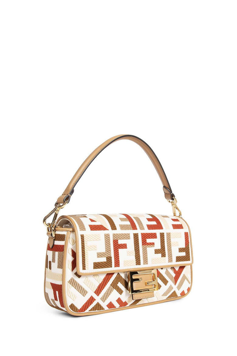 FENDI WOMAN WHITE SHOULDER BAGS
