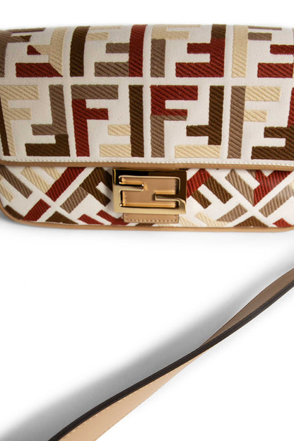 FENDI WOMAN WHITE SHOULDER BAGS