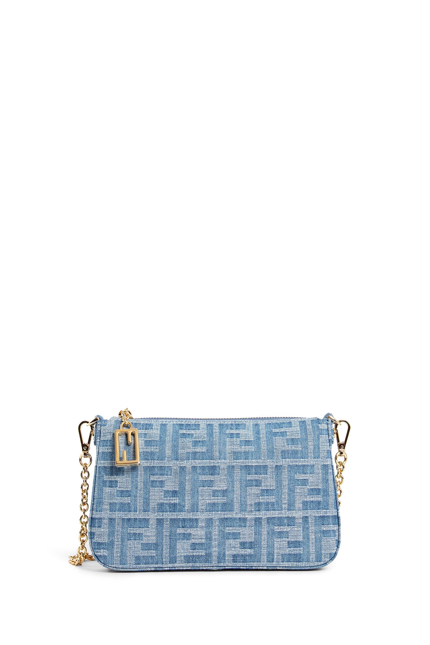 FENDI WOMAN BLUE SHOULDER BAGS