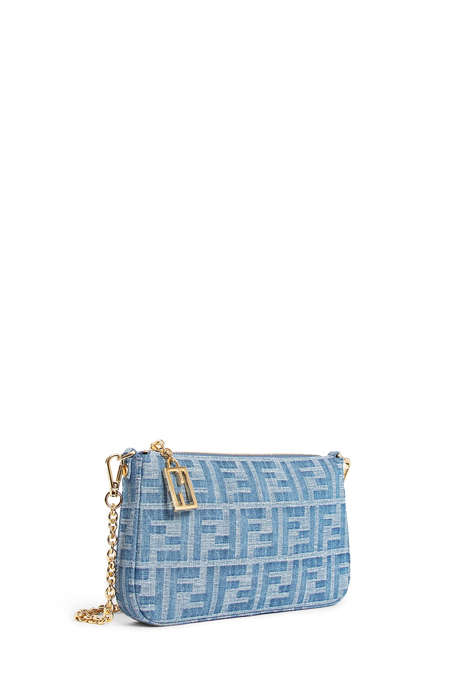 FENDI WOMAN BLUE SHOULDER BAGS