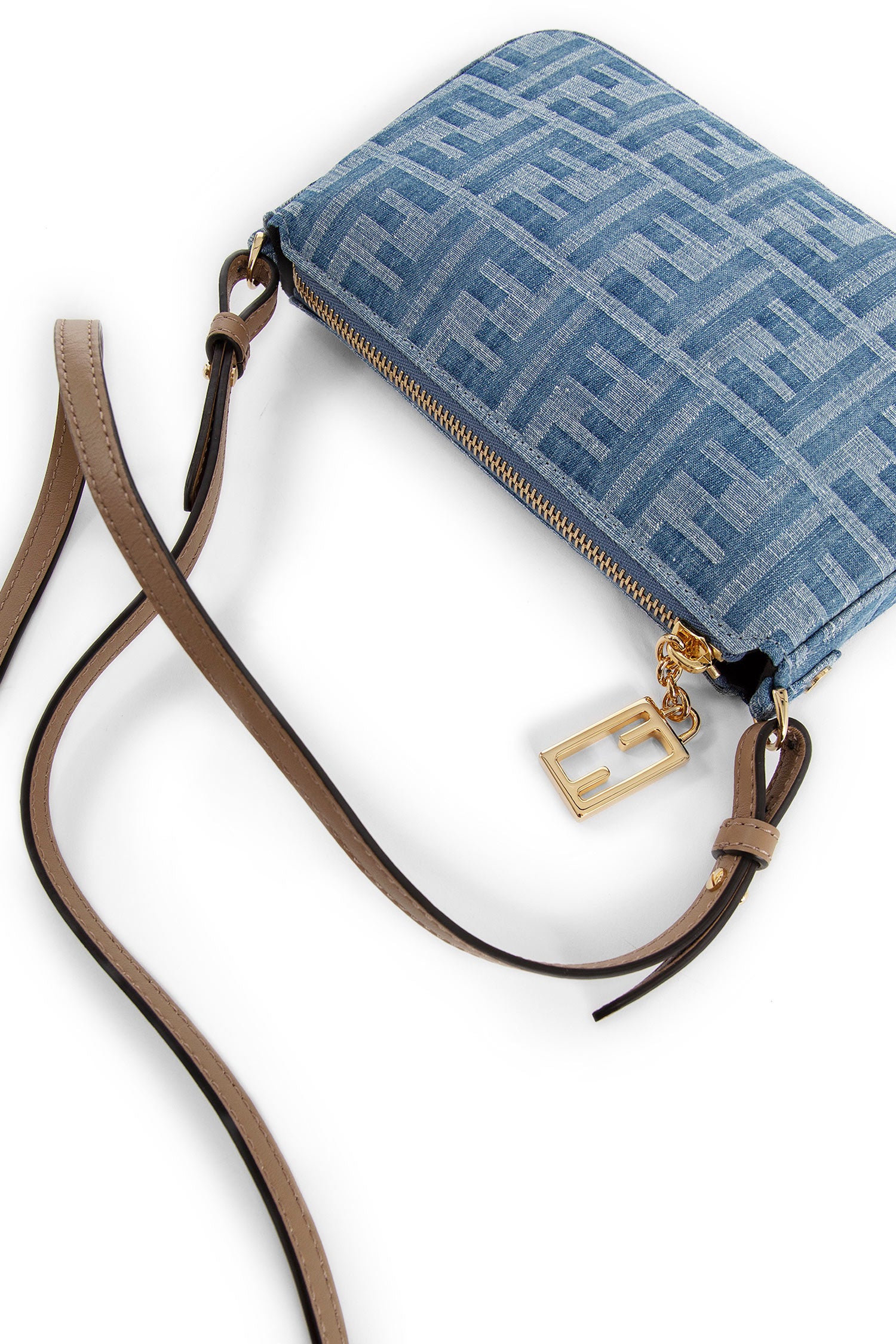 FENDI WOMAN BLUE SHOULDER BAGS