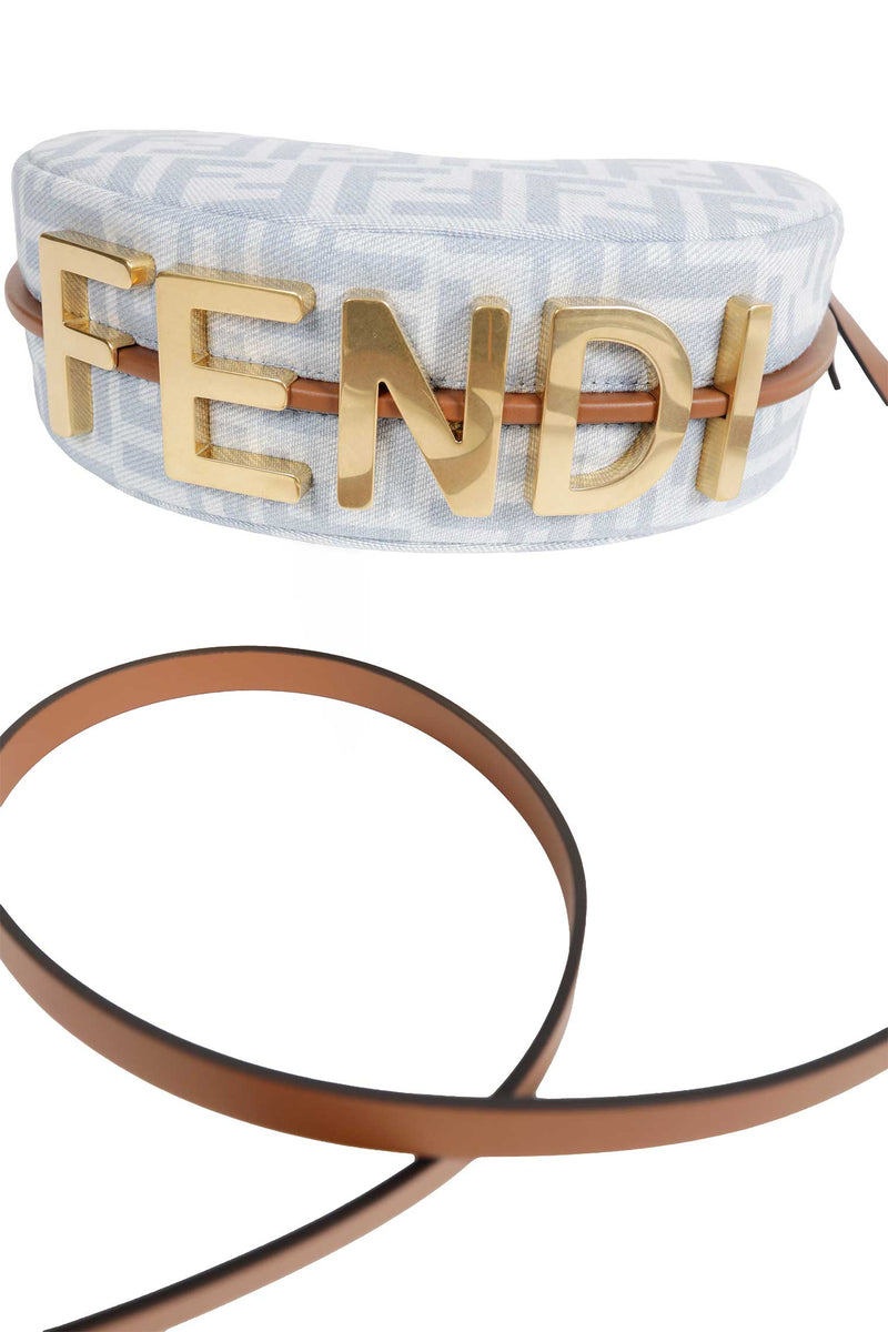 FENDI FF Denim Fendigraphy Mini Bag woman