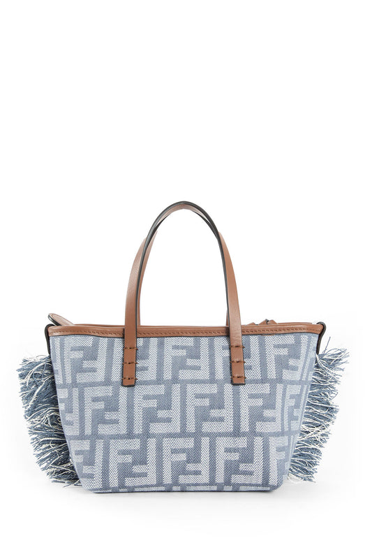 Mini Roll Tote effet denim FF 
