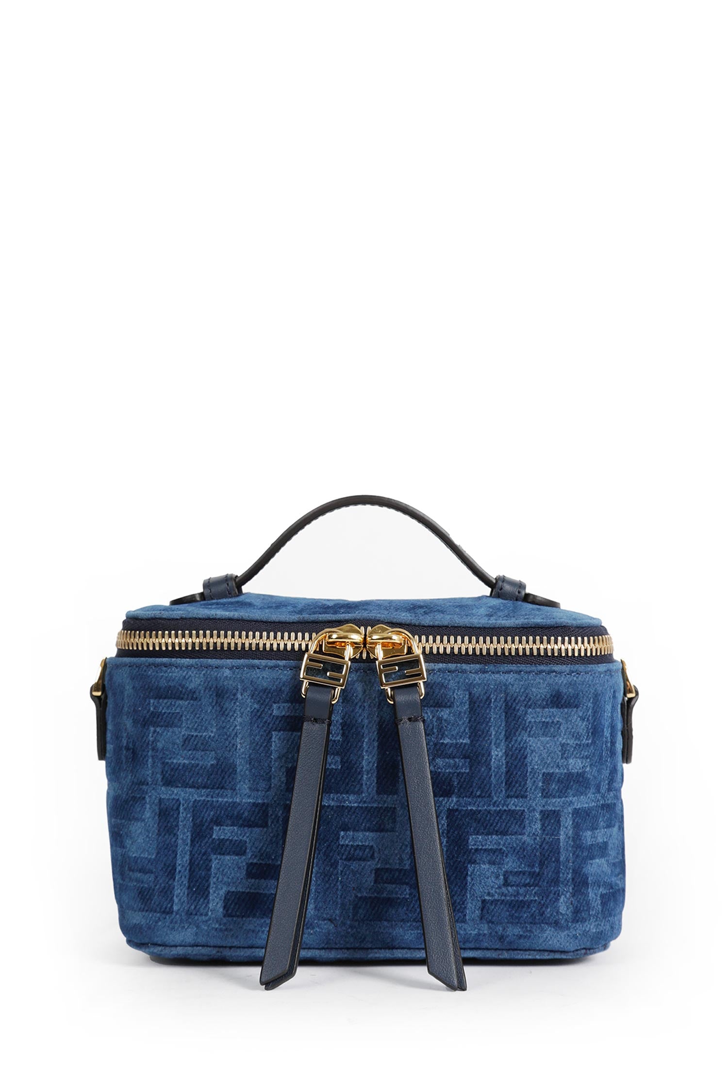 FF Denim Flocked Vanity Mini Bag